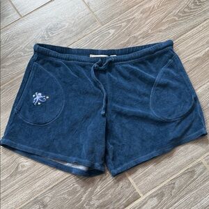 Roller Rabbit Deep Royal Blue Terry Shorts monkey size medium